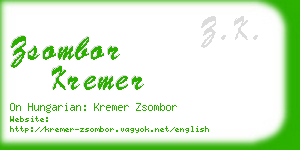 zsombor kremer business card